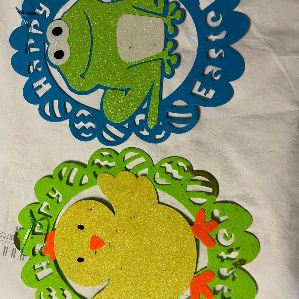 Easter Frog and Chick Decorations